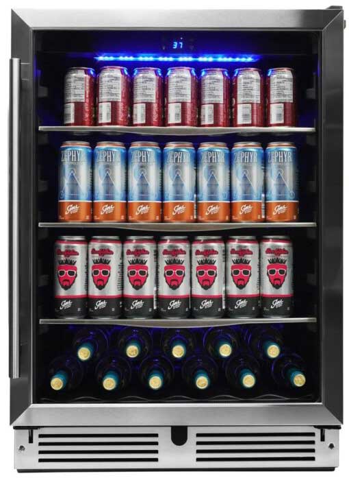 Main View of Danby Beverage Center in Stainless Frame
