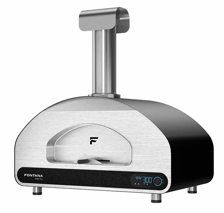 Fontana Forni Volta 90 Hybrid Fuel Outdoor Pizza Oven in Black - FFVOLTA90-B