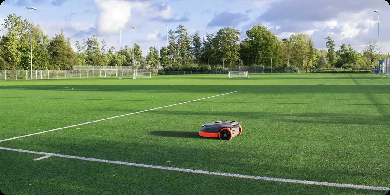 X330 Robotic Lawn Mower in Outdoor Setting Detail