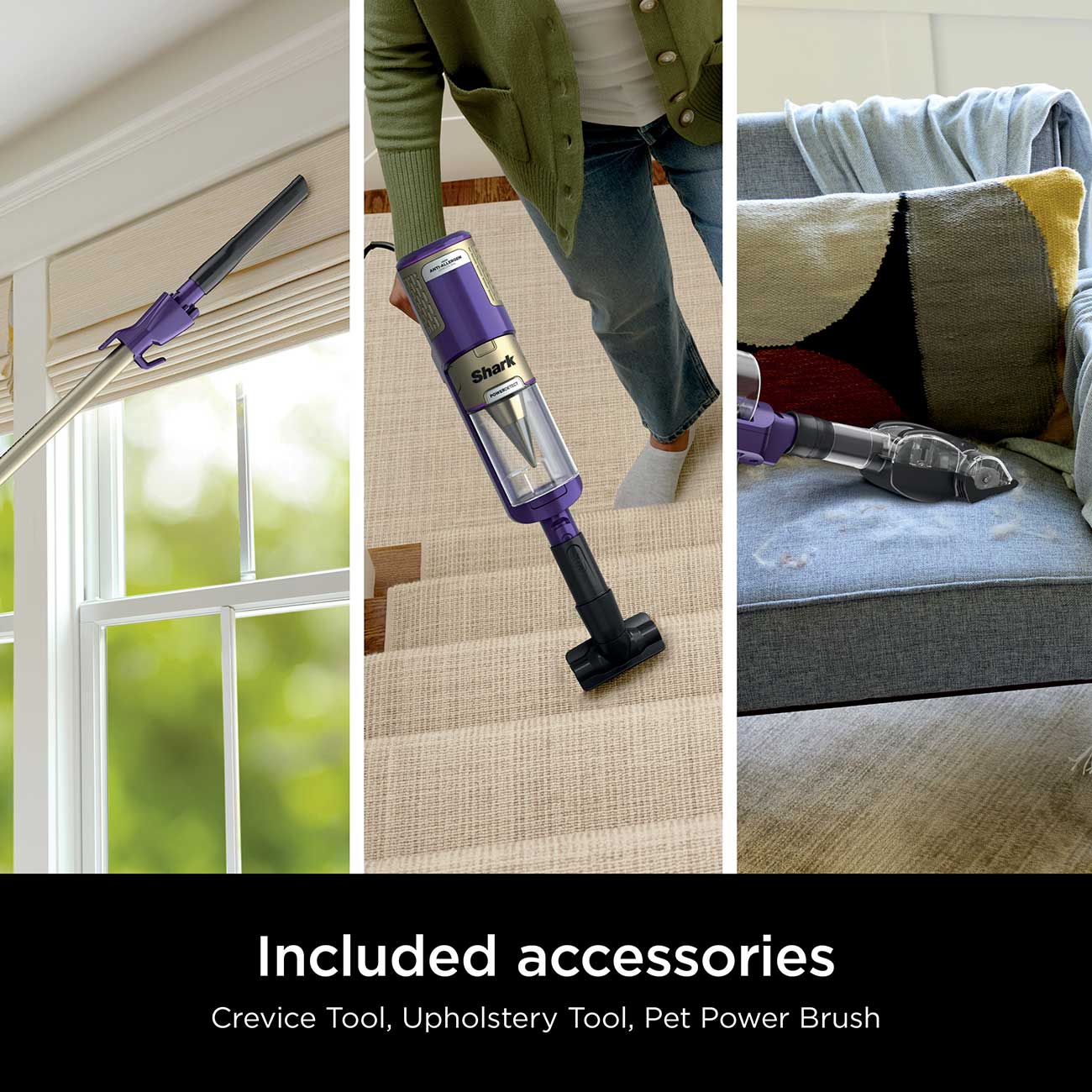 Shark PowerDetect Ultra-Light Corded Stick Vacuum Accessories Included Detail