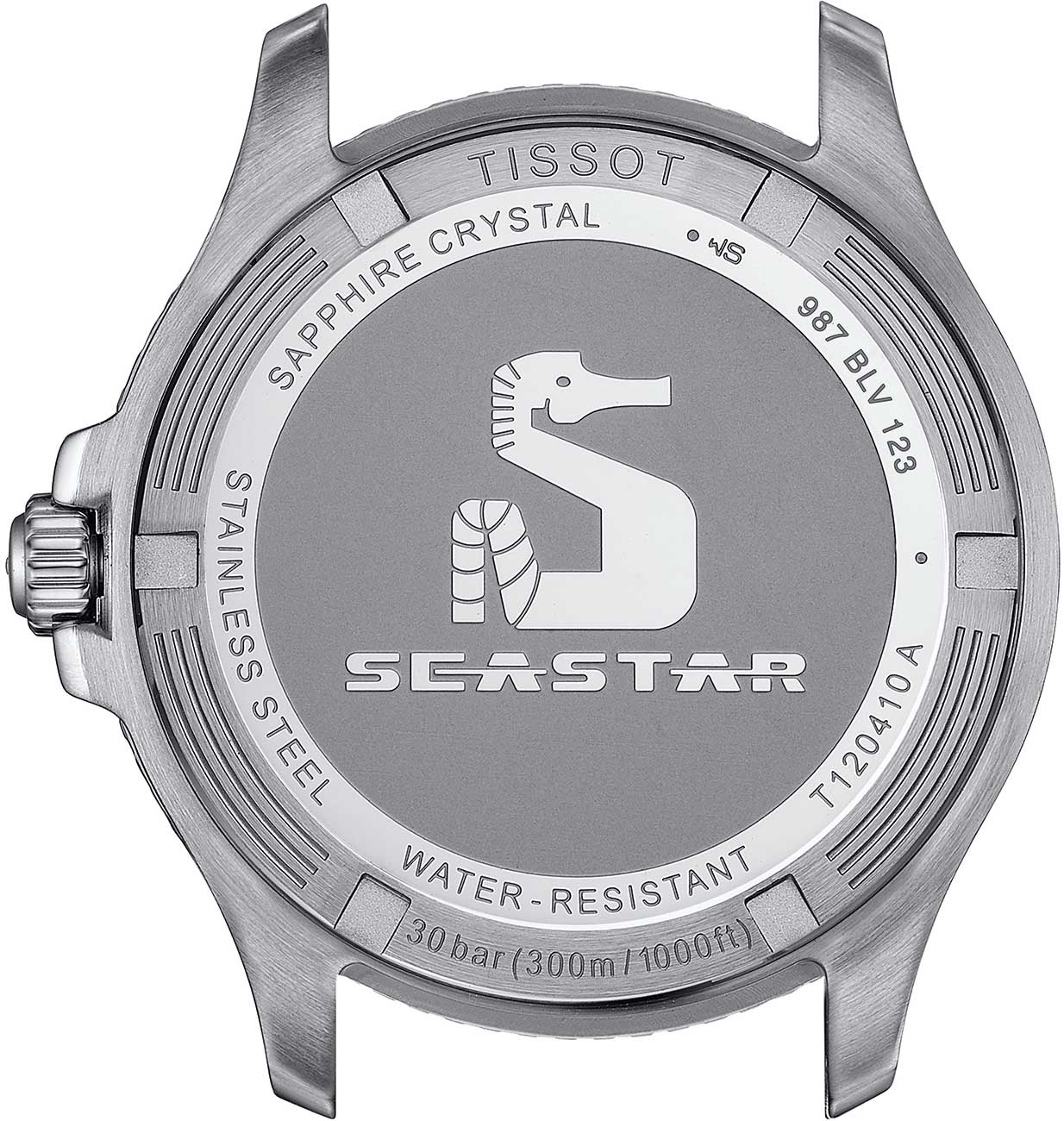 Back View of Tissot Seastar 1000 Black Dial Watch