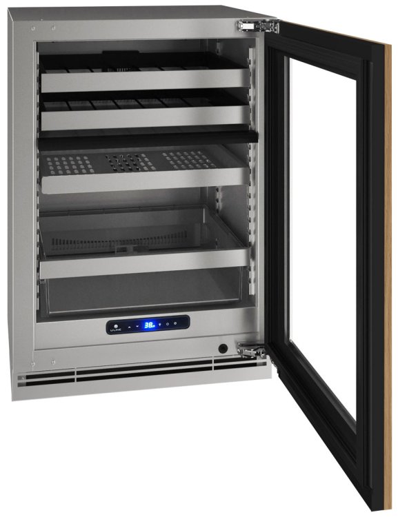 Large image of U-Line 24" Integrated Frame Dual-Zone Beverage Center