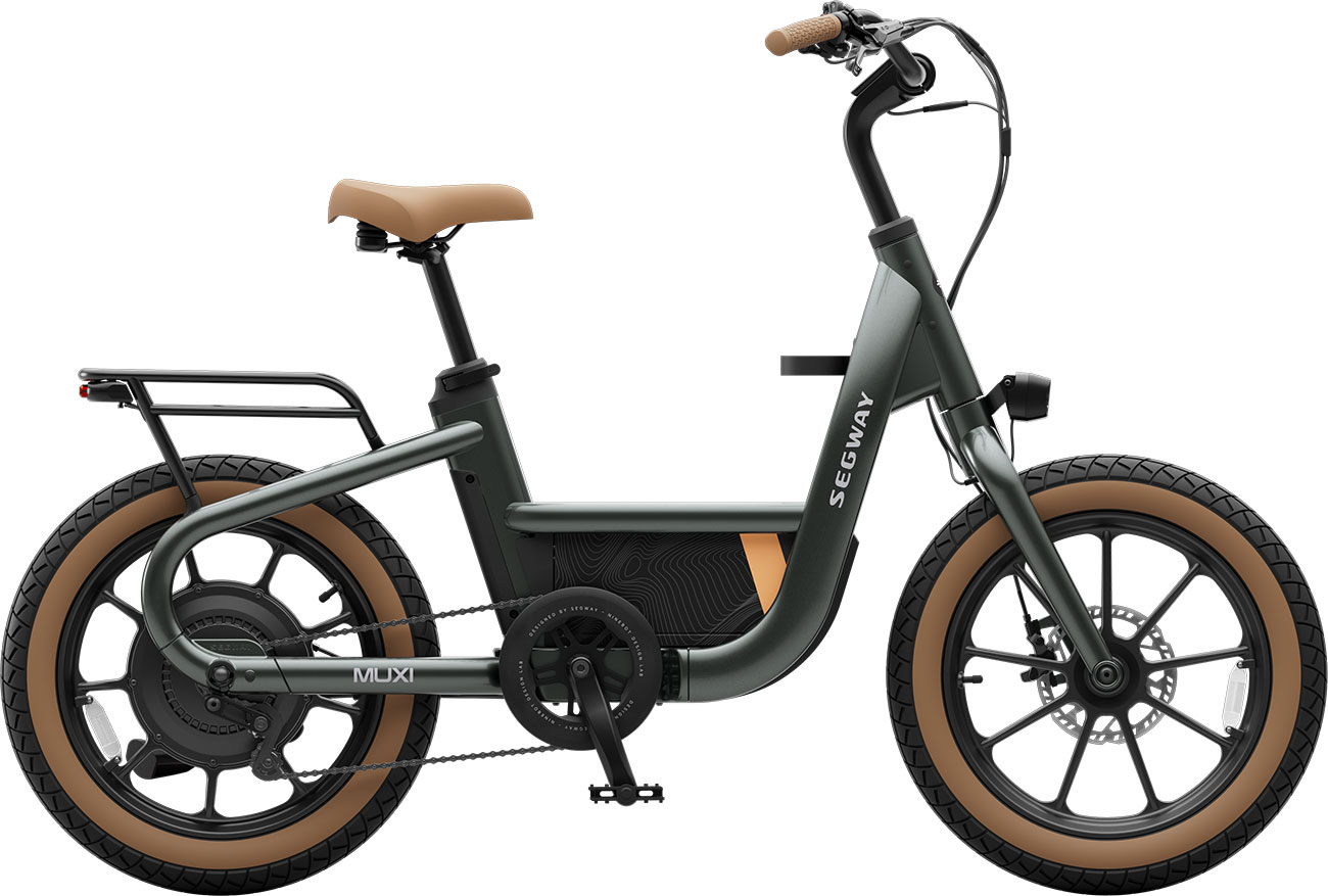 Side View of Segway MUXI Olive Rush Electric Bike Facing Right