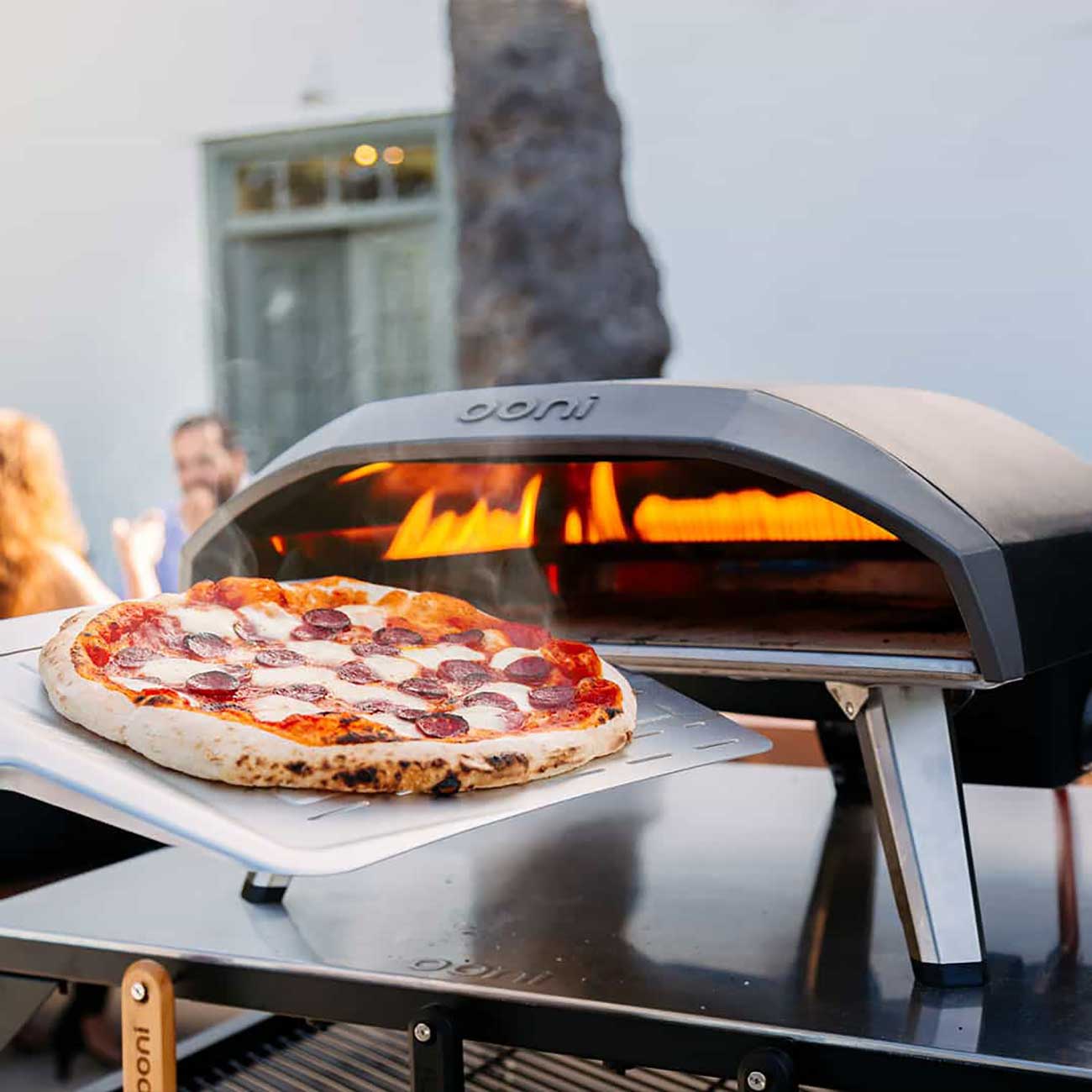 Outdoor Pizza Oven in Party Setting Detail 3