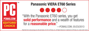 PCMAG Editor's Choice VIERA ET60 Series