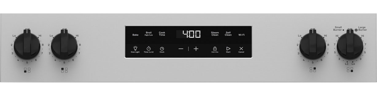 Controls View of GE Electric Range