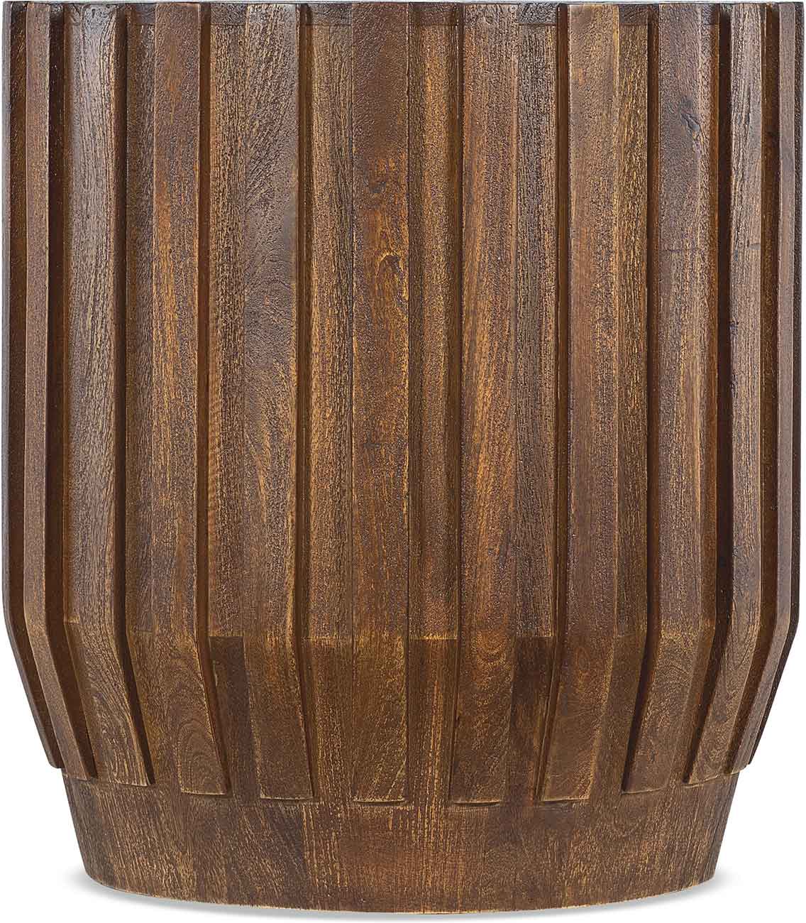 Hooker Furniture Commerce and Market Gears Round End Table in Natural Wood