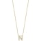 Roberto Coin 18K Yellow Gold Tiny Treasures Love Letter N Pendant With Diamonds