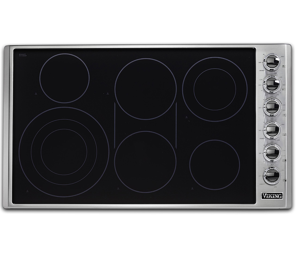 Viking 36" Stainless Electric Cooktop VECU53616BSB Abt
