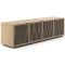BDI Elements Media Console Rolling Plinth Base with 4 Tune Doors in Washed Oak