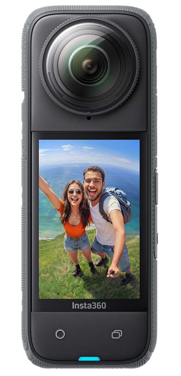 Front view of Insta 360 Action Camera
