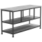 ErgoAV Small TV Stand 42-Inch with Metal Frame in Concrete Finish