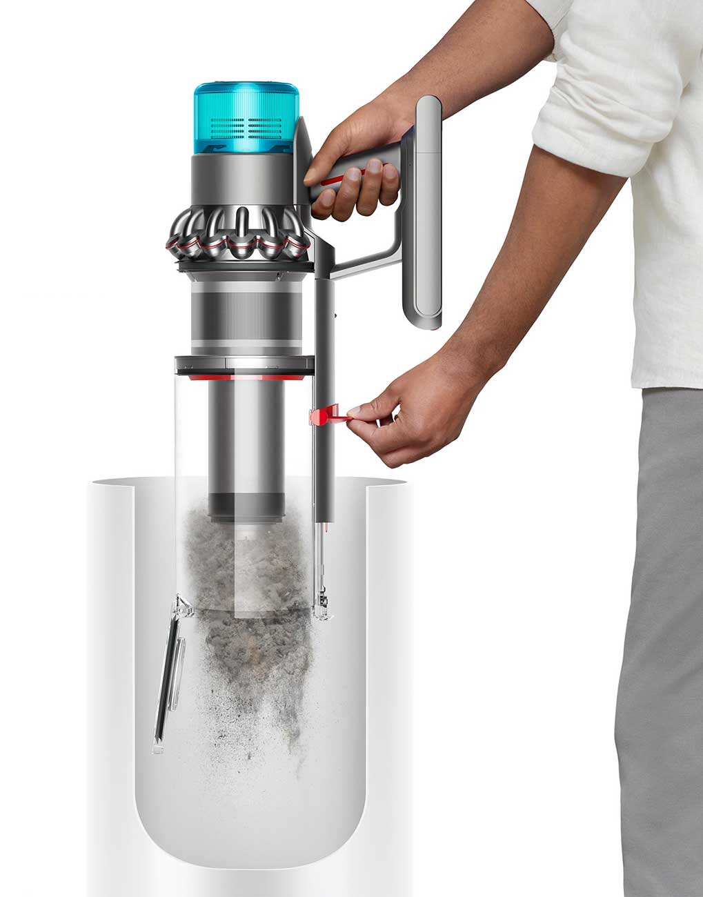 Gen5Outsize Stick Vacuum Dirt Disposal Detail