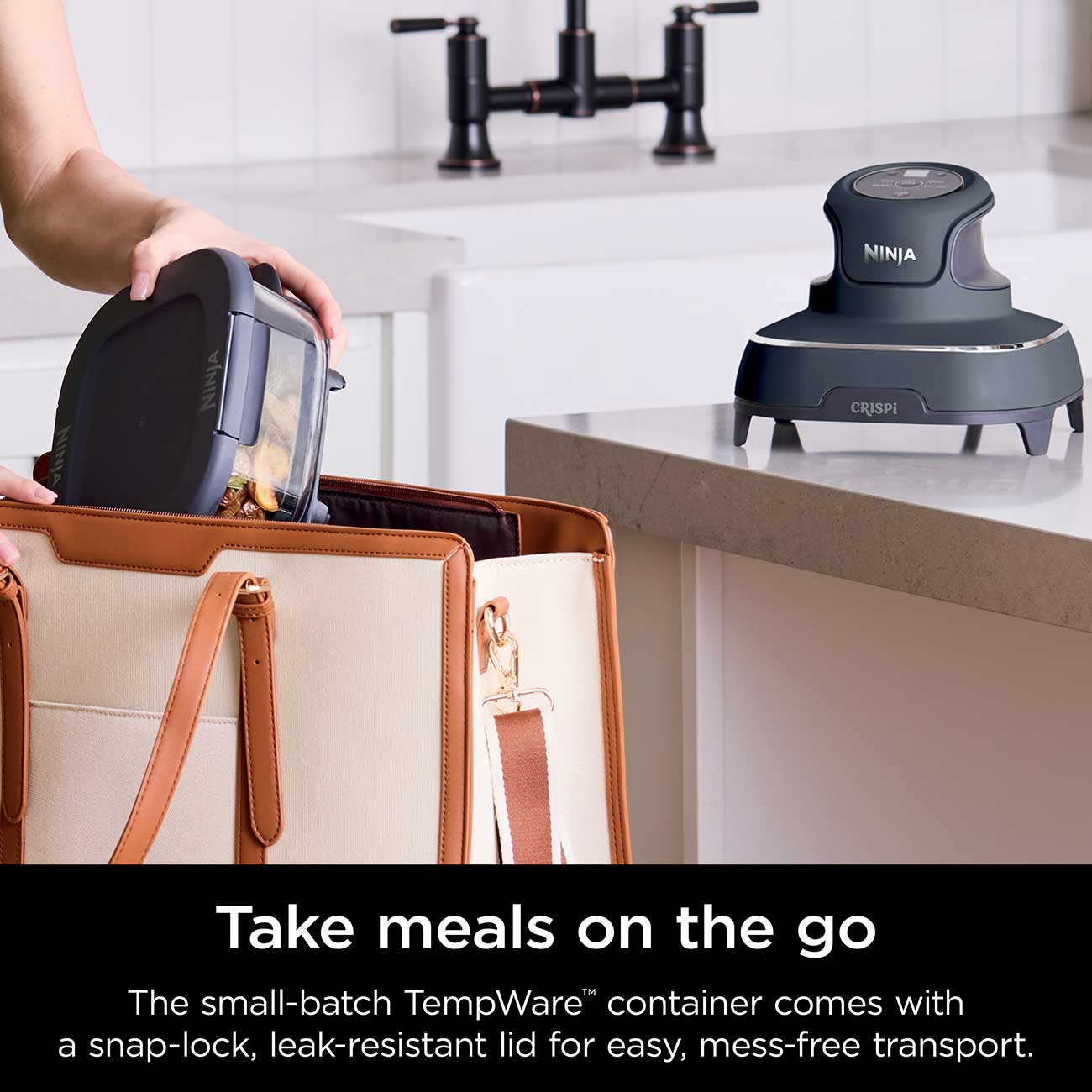 Crispi 4-in-1 Portable Glass Air Fryer Cooking System On-the-Go