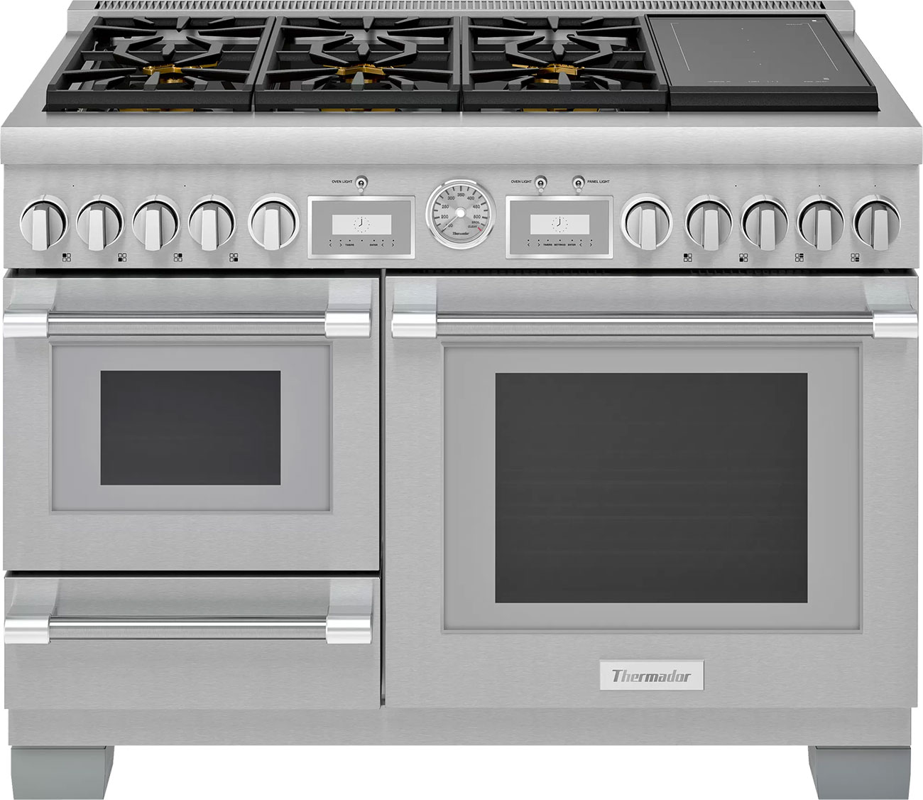 Thermador Pro Grand 48 In. Stainless Steel Commercial-Depth Dual Fuel Range With Steam & Induction