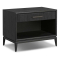 Four Hands Rosenell Open Nightstand with 1 Drawer in Black Oak Veneer
