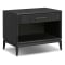 Four Hands Rosenell Open Nightstand with 1 Drawer in Black Oak Veneer