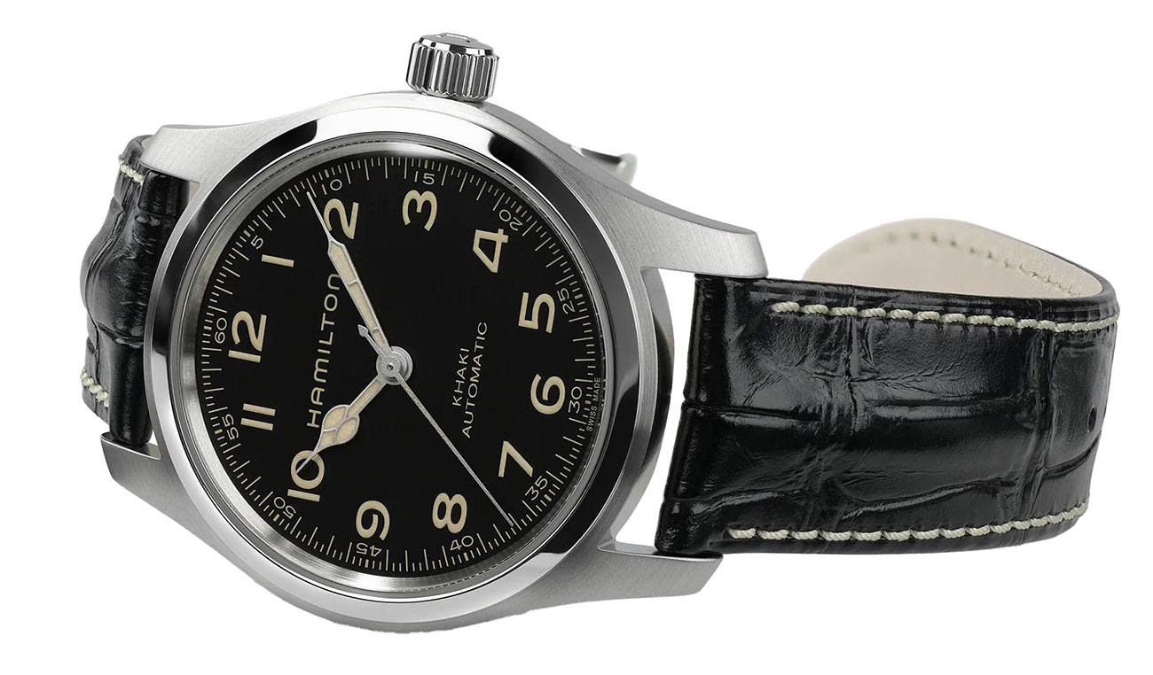 View of Hamilton Watch on its side