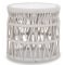 Sunset West Dana End Table in Natural Linen | Carrara Stone