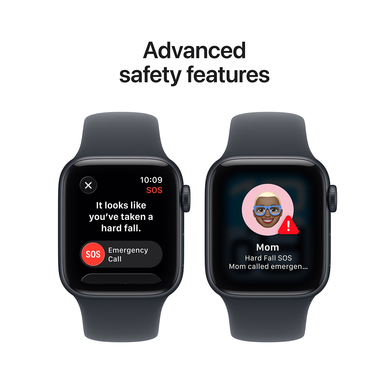Infographic view of Apple Watch safety features