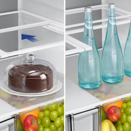 Adjustable slide-in shelf for tall items