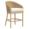 Sunset West Playa Counter Stool in Soothe Pearl Sunbrella | Natural