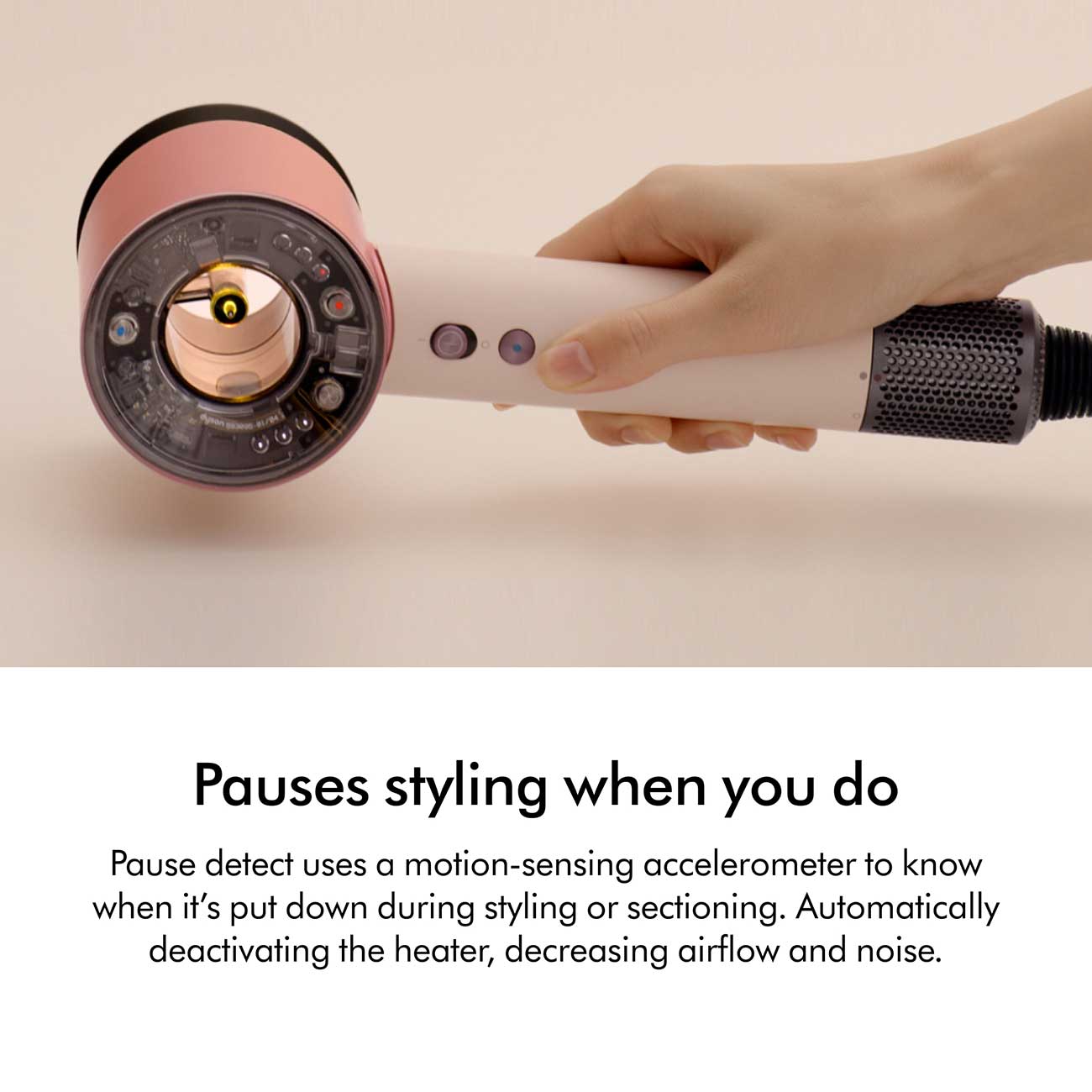 Supersonic Nural Hair Dryer in Amber Silk Pause Detect Feature