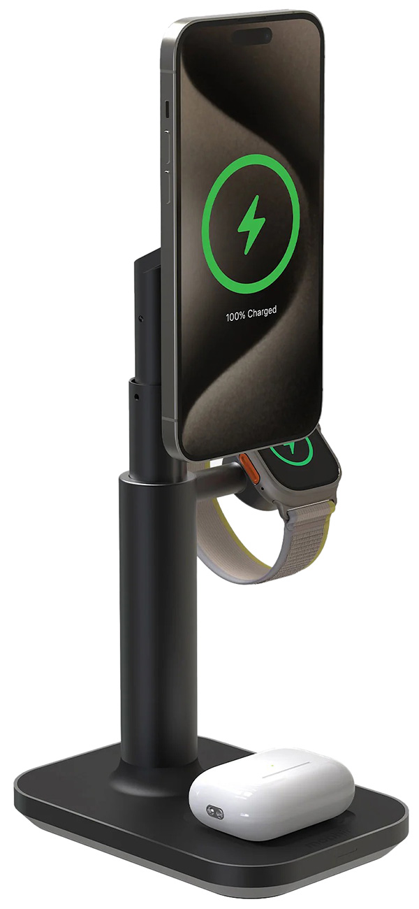 mophie Desktop Charging Station Office Edition 3-in-1 Wireless in Black - 401311349