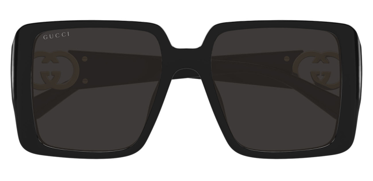 Gucci Emblem Oversized Sunglasses 54mm in Black|Grey  display picture 1