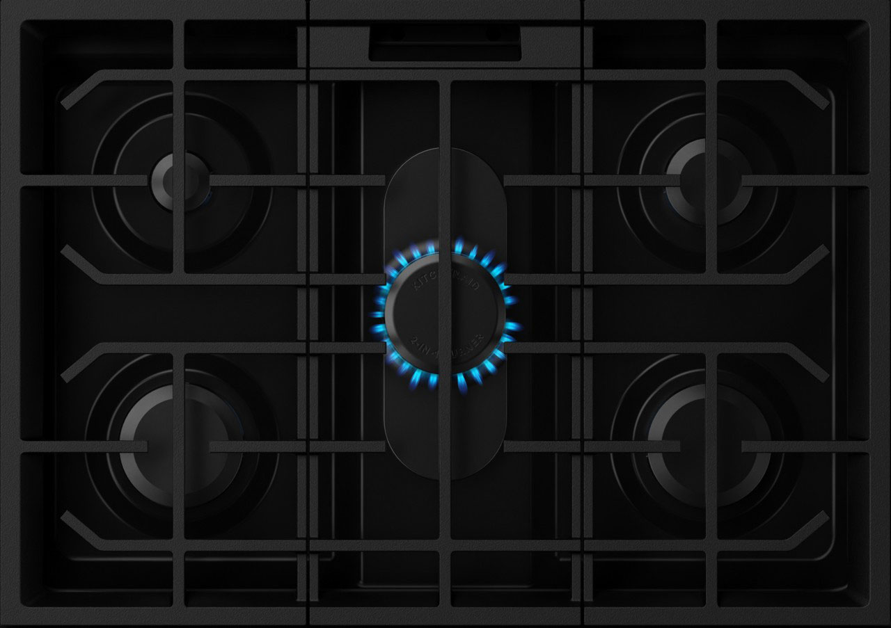 Griddle view of KitchenAid Gas Range