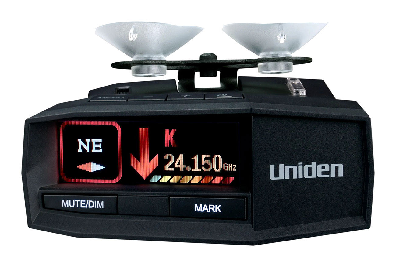 Front view of Radar/Laser Detector Display (Adhesive)