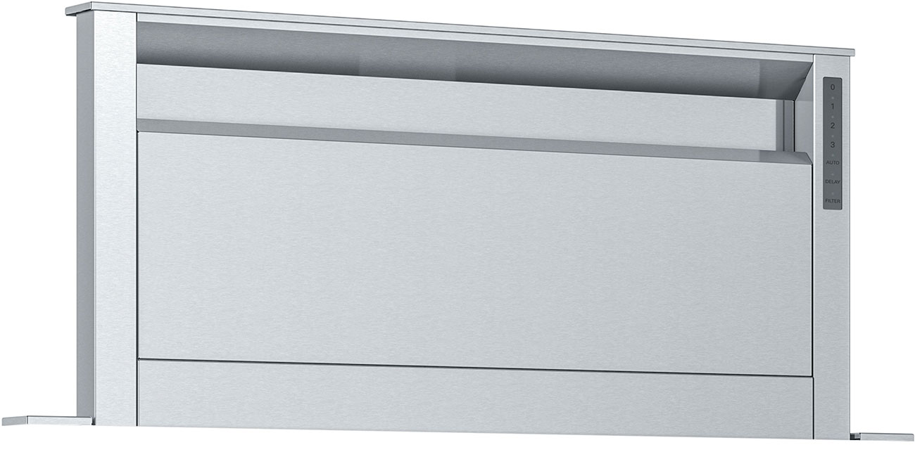 Front of Bosch Downdraft in Stainless Steel
