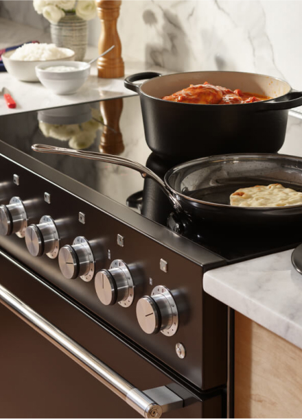 Stove with a pot and pan