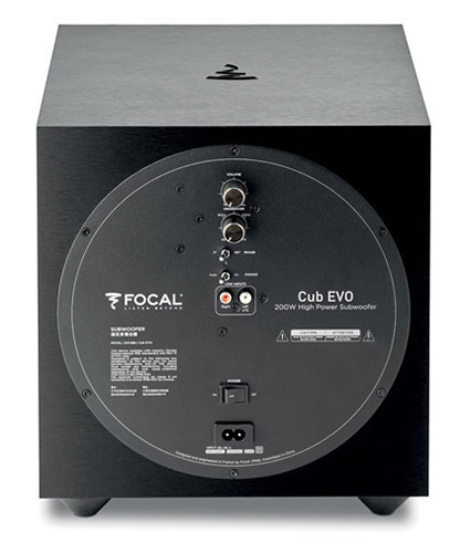 Rear View Image of Cub Evo Subwoofer
