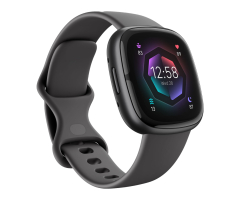 Fitbit Sense 2 Soft Gold Aluminum Blue Mist Strap Advanced Health & Fitness Smartwatch, 24mm - FB521GLBM-US