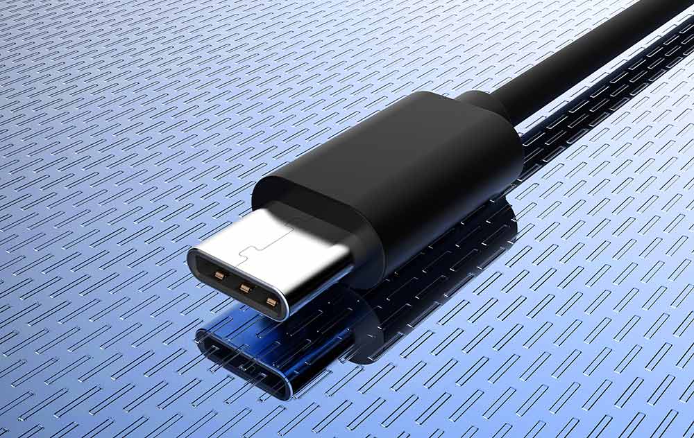 USB cable close up showing connector