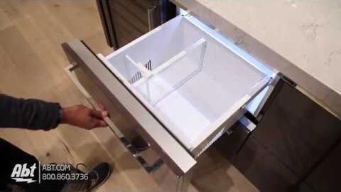 Watch GE Monogram Double Drawer Refrigerator ZIDI240HII
