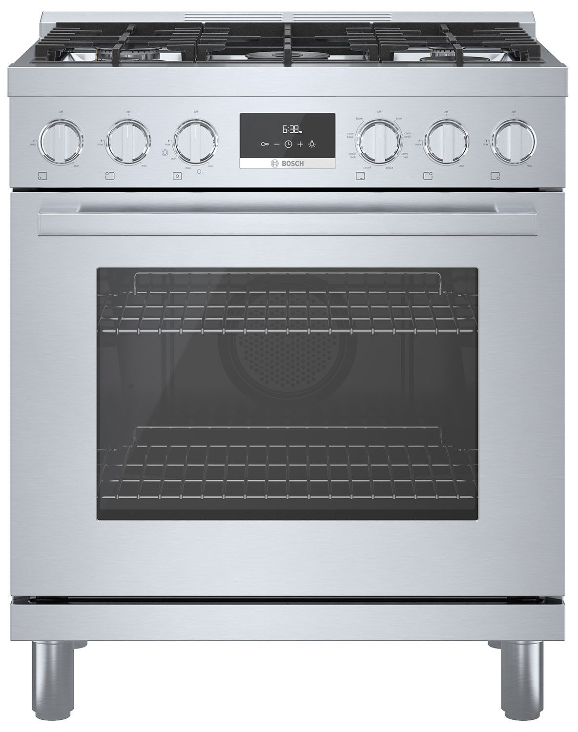 Main image of dual fuel range in Stainless Steel.