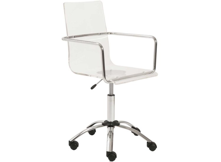 Euro Style Chloe Clear Office Chair 80943CLR Abt