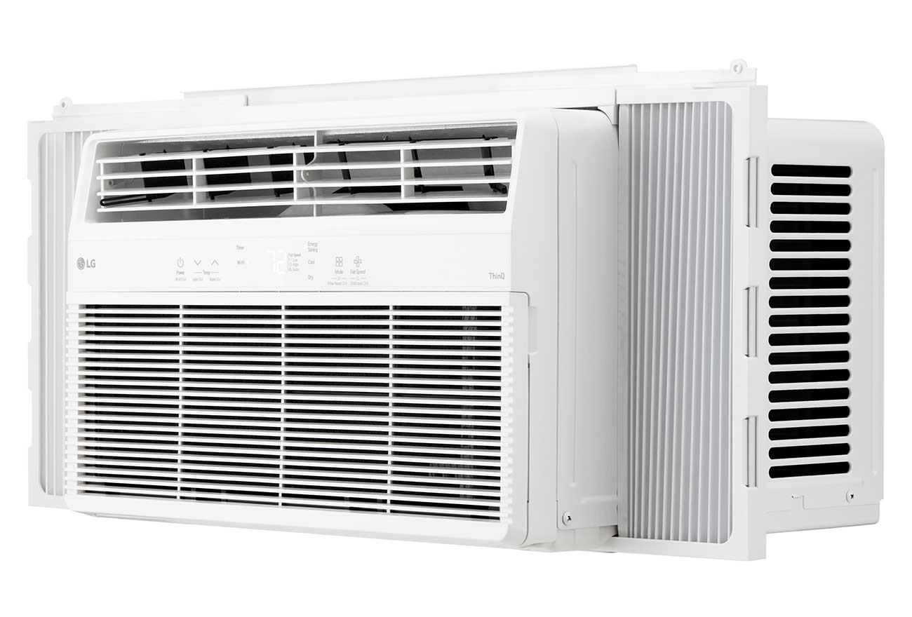 Front Left view of Window Air Conditioner (Window Panels)