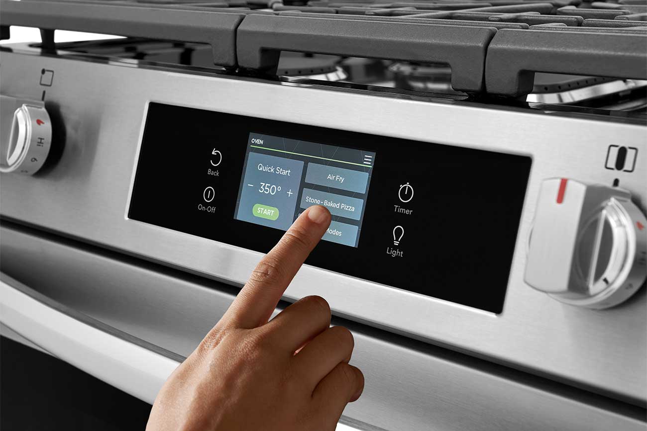 Controls View of Frigidaire Range