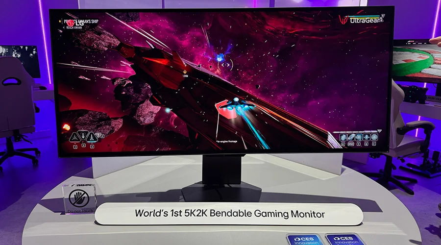 front view of LG gaming monitor