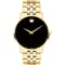 Movado Museum Classic Black Dial Yellow Gold PVD Stainless Steel Watch, 40mm