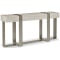 Bernhardt Tempo Console Table in Larza | Satin Nickel