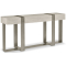 Bernhardt Tempo Console Table in Larza | Satin Nickel