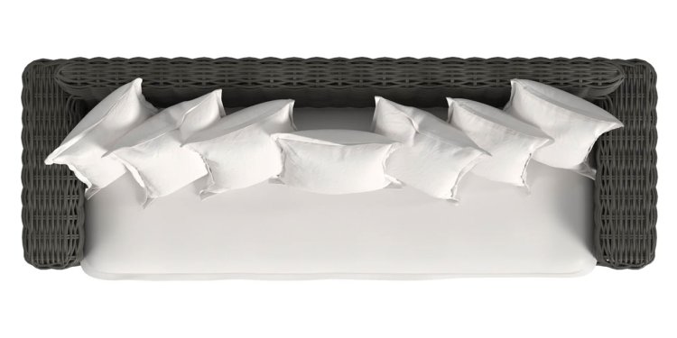 Large image of Sunset West Cabo Sofa in Soothe Pearl Sunbrella | Kahlua