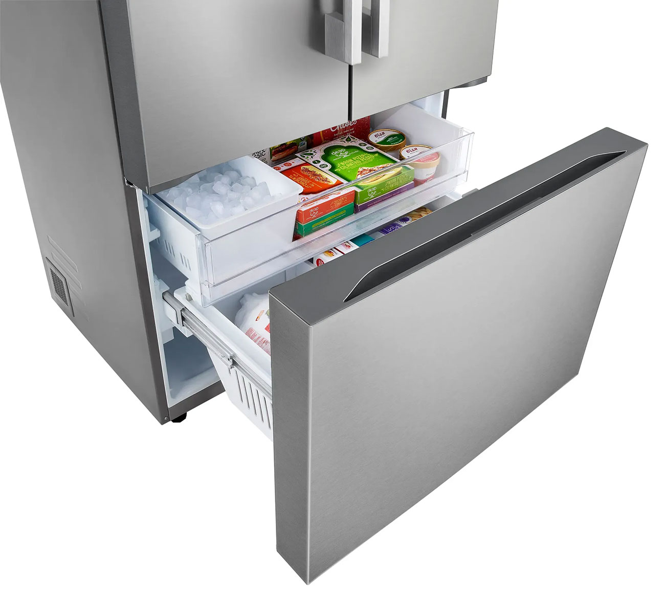 Angled View of Freezer Drawer Open