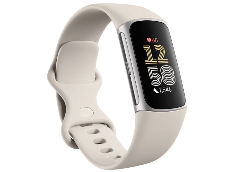 Fitbit Charge 6 Fitness Tracker in Porcelain/Silver Aluminum Finish - GA05185-NA Fitbit Charge 6 Fitness Tracker in Porcelain/Silver Aluminum Finish - GA05185-NA