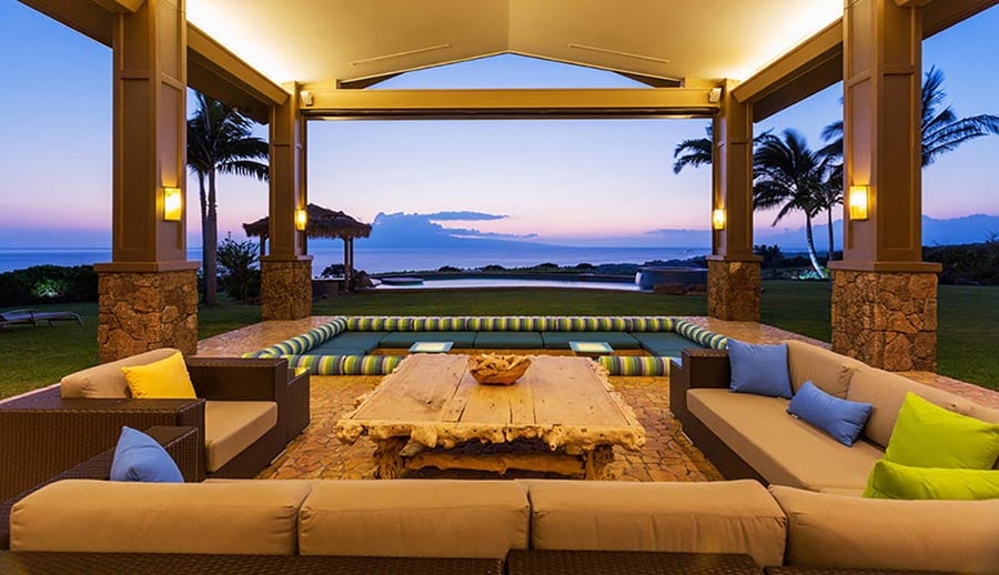 Picture showing backyard ocean focal point