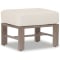 Sunset West Laguna Ottoman in Driftwood | Canvas Flax Sunbrella